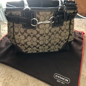 Authentic Brown monogrammed COACH purse!